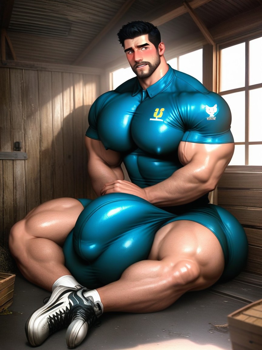 Hands Fondling Massive Balls, Embarassed, 18+ Porno gay IA