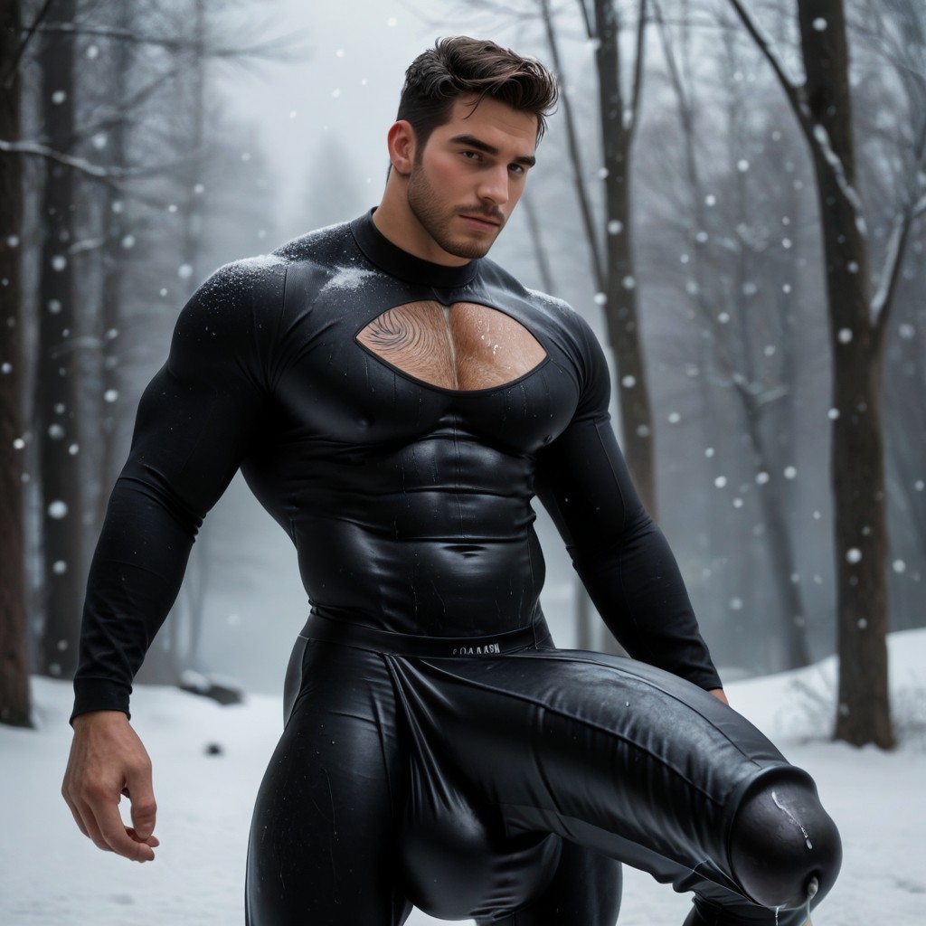 2 Pessoas, Correct Anatomy, Fully Upright Erection Pressed Against Chest Pornografia gay com IA