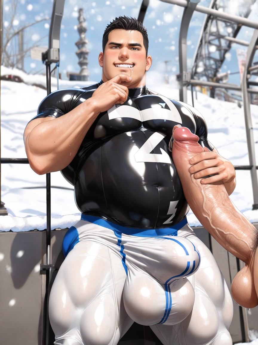 Sweaty, Erection Pressed Against Chest, 傻笑 AI同性恋黄片