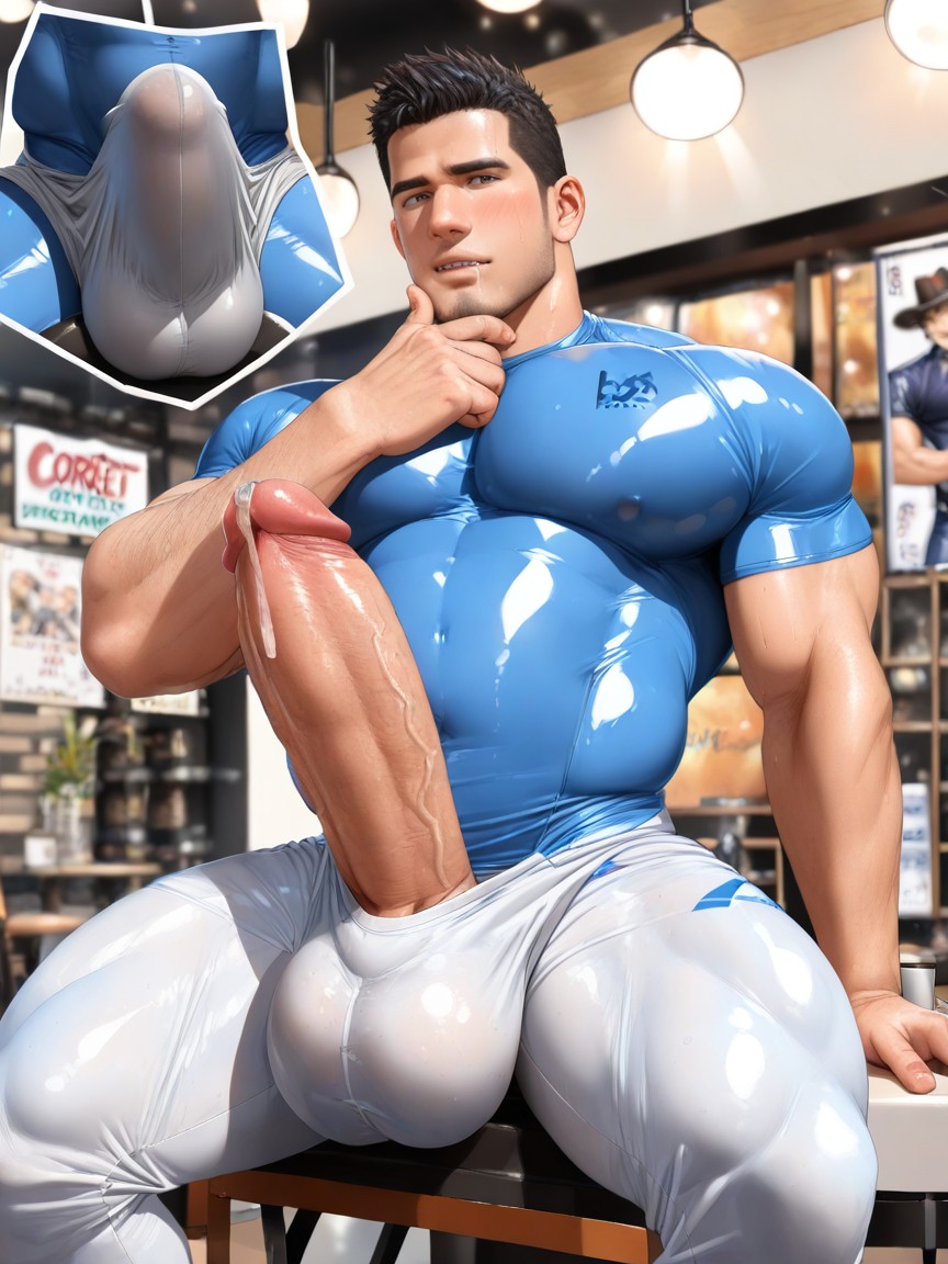 Big Balls, Hard Shadow, On Stage AI Gay Porn