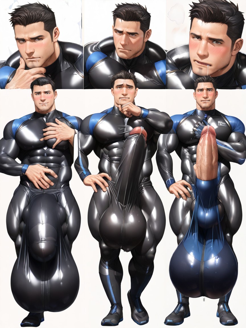 Growing, Realism, Cock Pressed Against Stomach Porno IA Gay