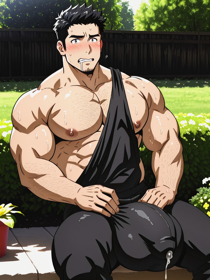 Black Hair, Clenched Fist, Cum All Over Chest And Face AI同性恋黄片