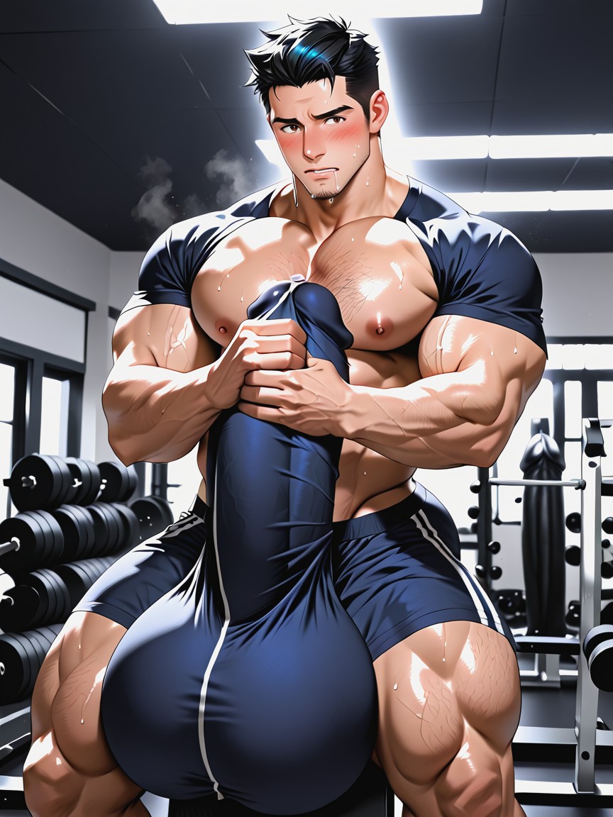 Precum Stain, Bulge Thicker And Longer Than Leg, Male Only AI同性戀黃片