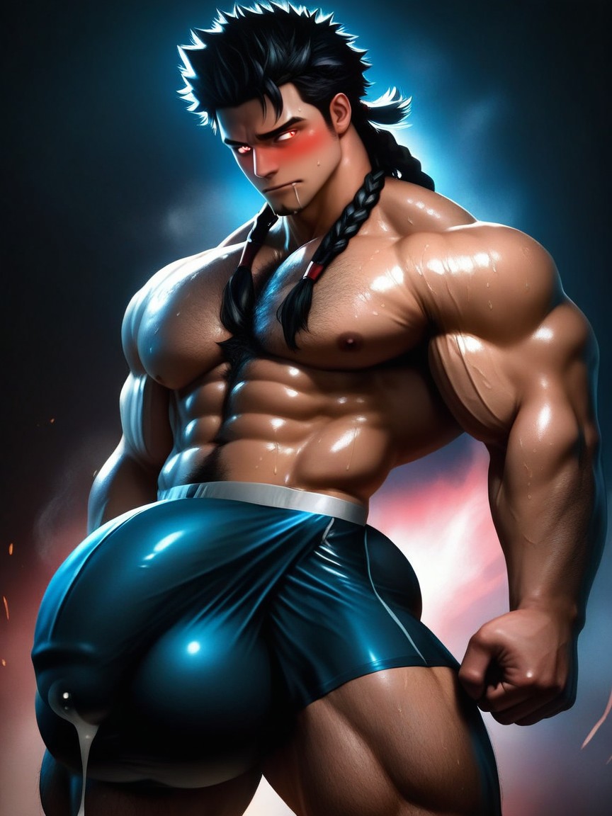 Fully Erect Hyper Cock, Gigantic Growing Cock Bulge, Square Jaw AI同性戀黃片