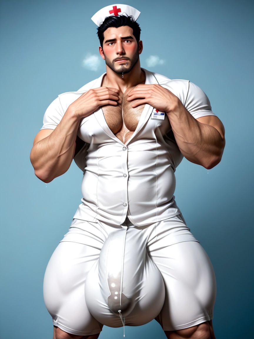 Hairy Dilf, Fully Clothed, Accidental Cum Porno IA Gay
