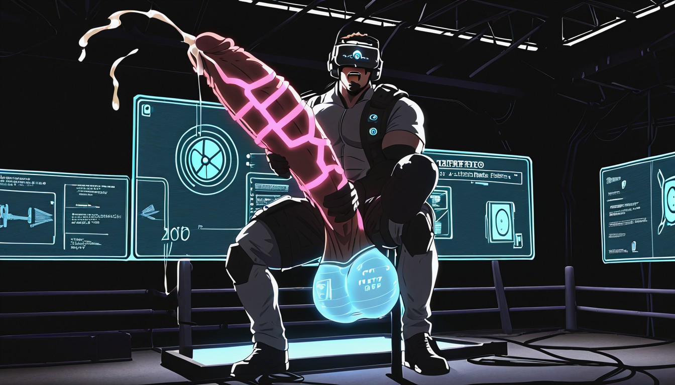 Cybertech, Gigantic Growing Cock, On Stage ゲイAIポルノ