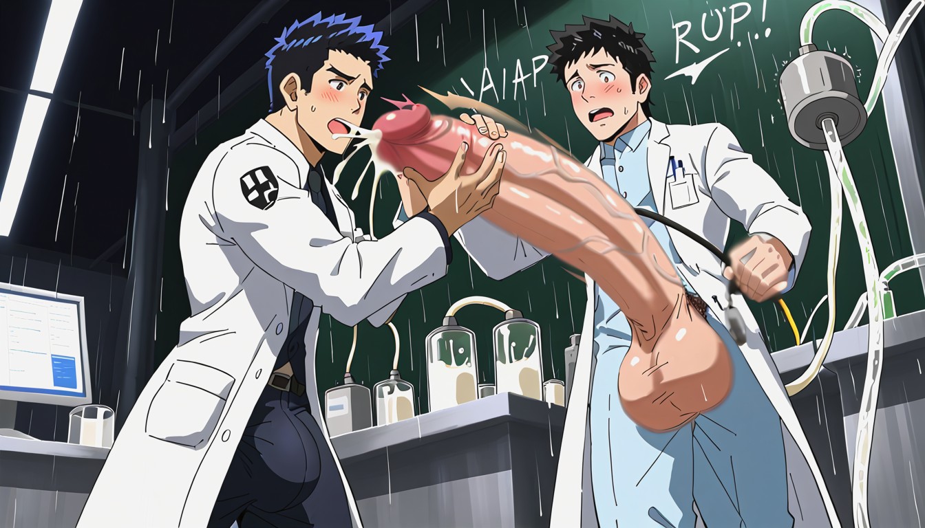 Gigantic Uncut Hyper Penis, K, Handjob ゲイAIポルノ