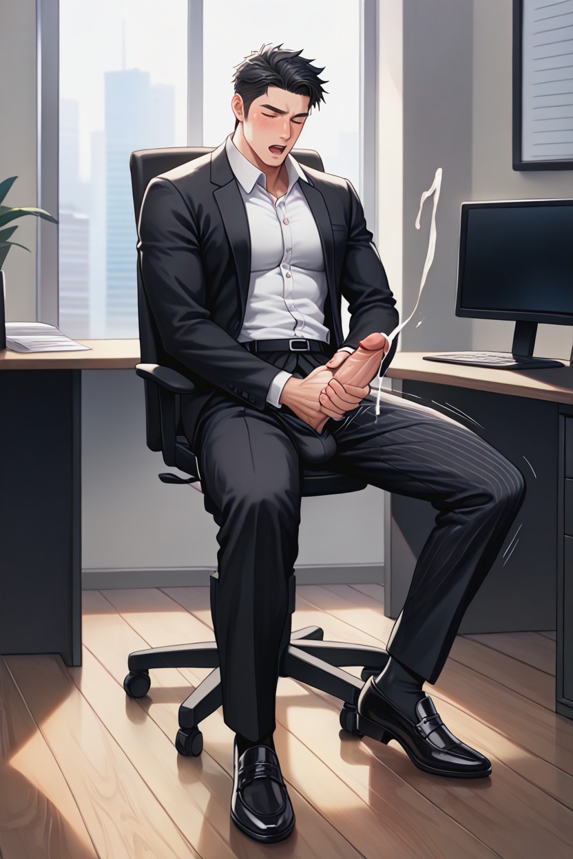 Penis Standing Up, Masturbating, Muscular Body AI同性恋黄片