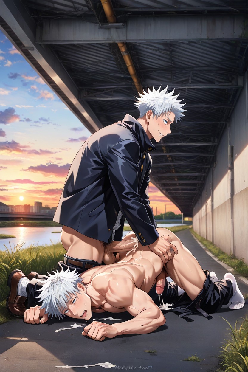 Cotton Socks, Side View, Satoru Gojo From Jujutsu Kaisen AI同性戀黃片
