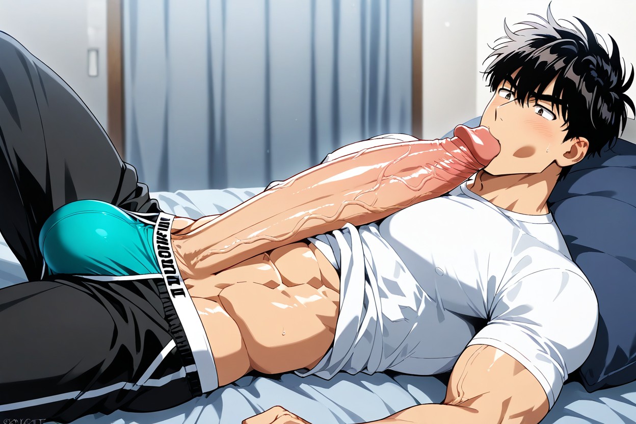 One Man Only, Cock Inside T-shirt, 1 Person KI Schwulenporno