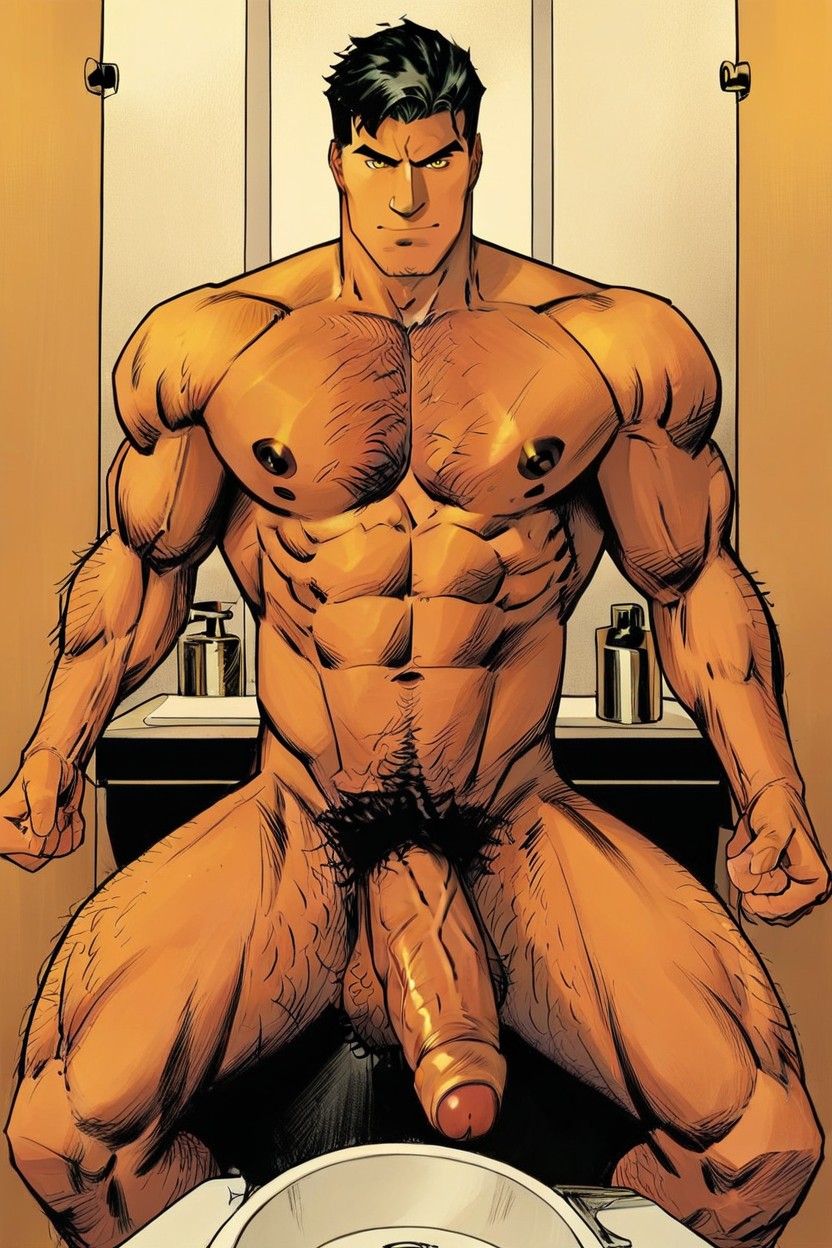 Erected Penis, Very Atractive, Toned Legs AI Gay Porn