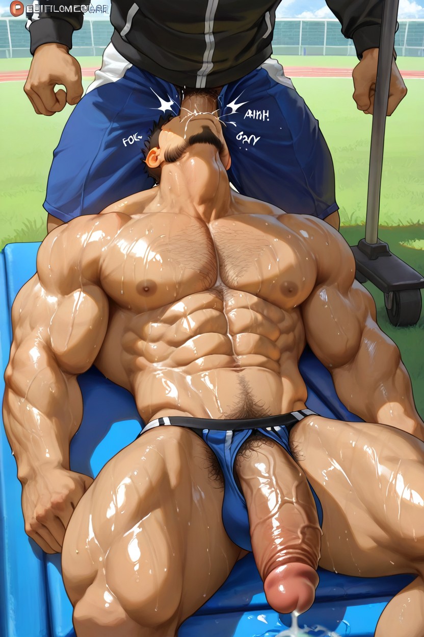 Deepthroat, Low Angle Side View From Bed Level, Only Bara Gay Guys Having Sex AI同性恋黄片
