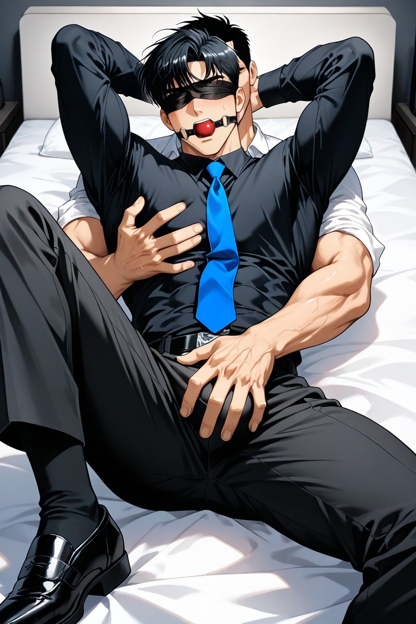 Only Men, Gay, Lift One Leg Onto The Bed AI同性恋黄片