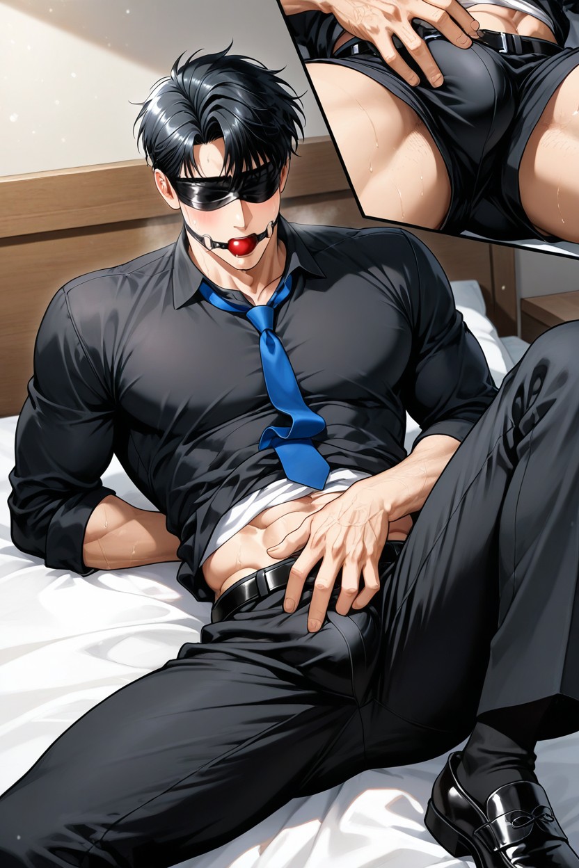 Black Hair, 双臂放在背后, And Black Socks AI同性恋黄片