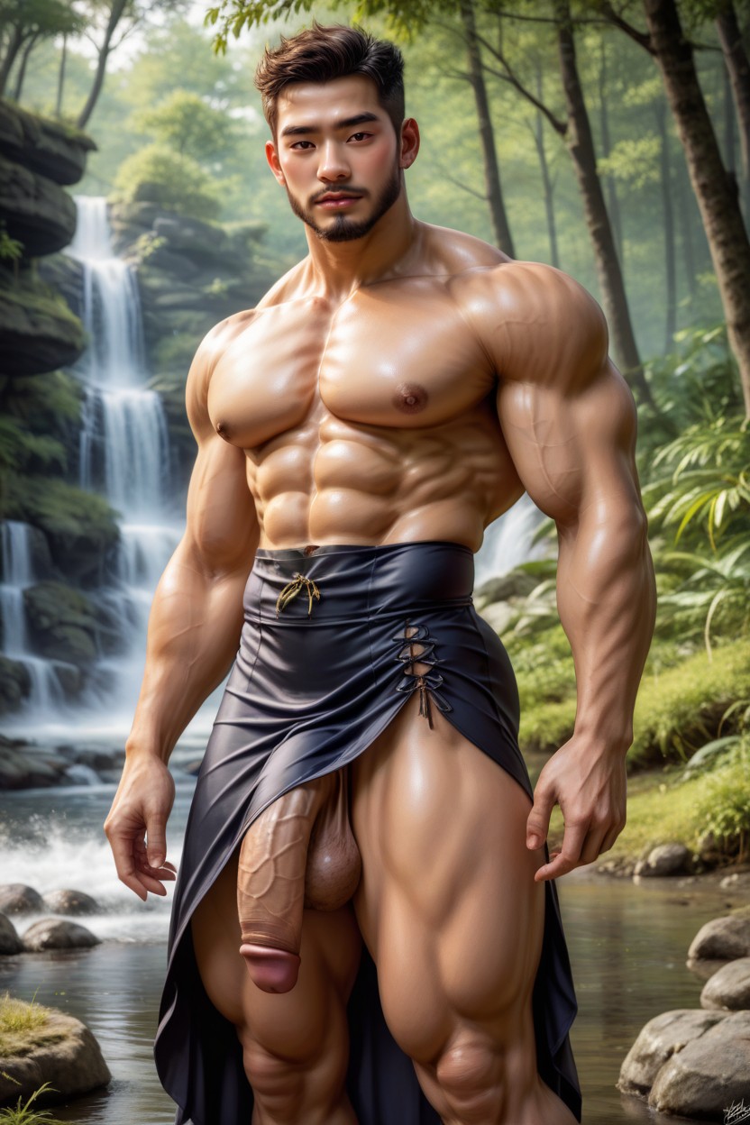 Tanned Skin, Provocative Pose, Dynamic Angle AI同性戀黃片
