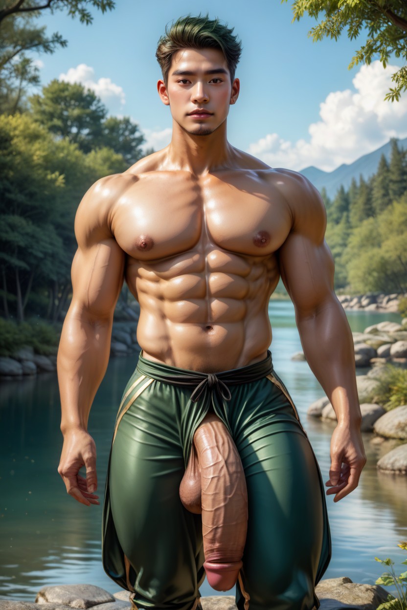 Erotic Atmosphere, Sleek And Well-defined Pecs, 湖边 AI同性恋黄片