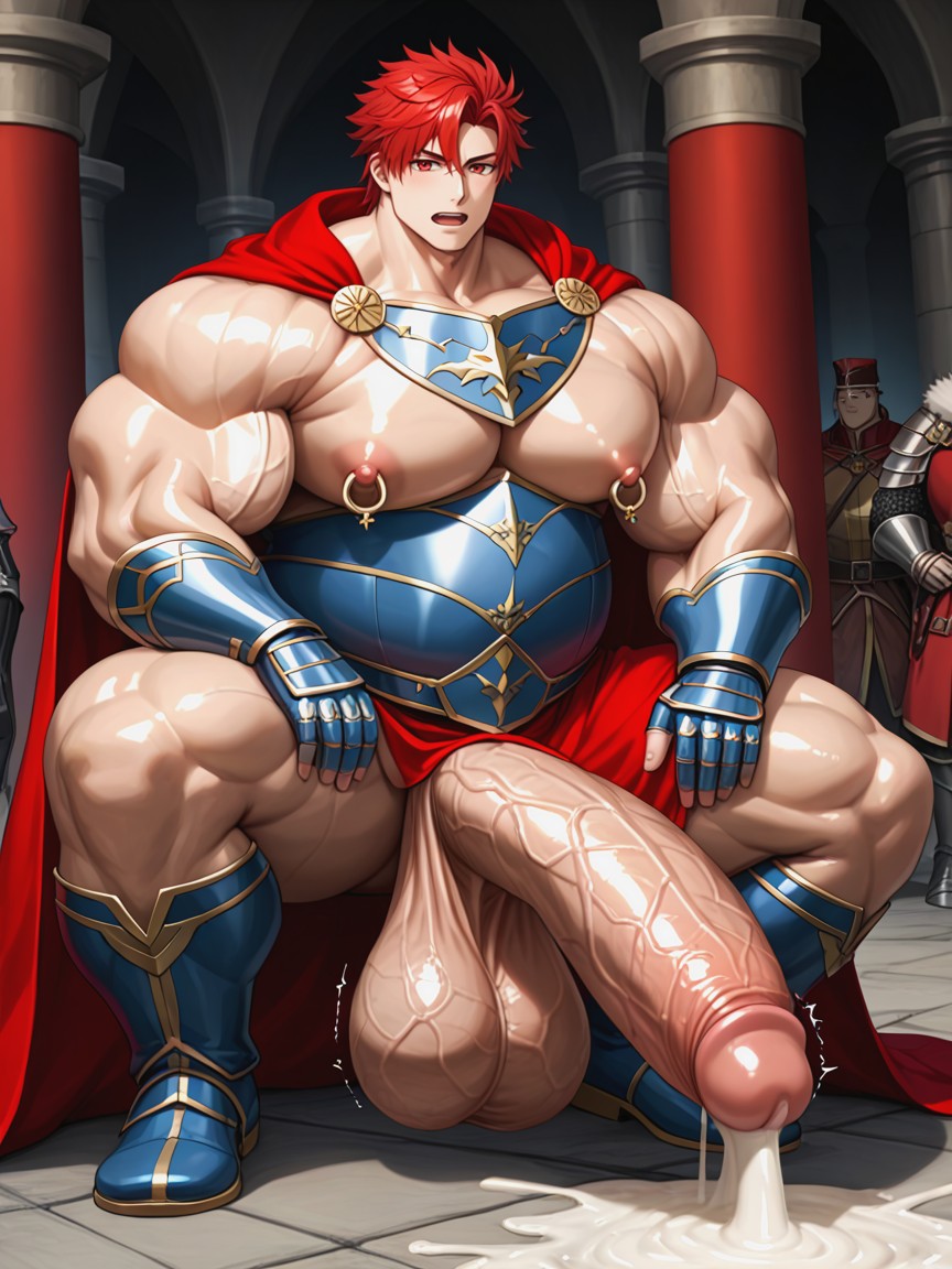 Hyper Cum, Squatting, Medieval Castle Setting AI同性恋黄片