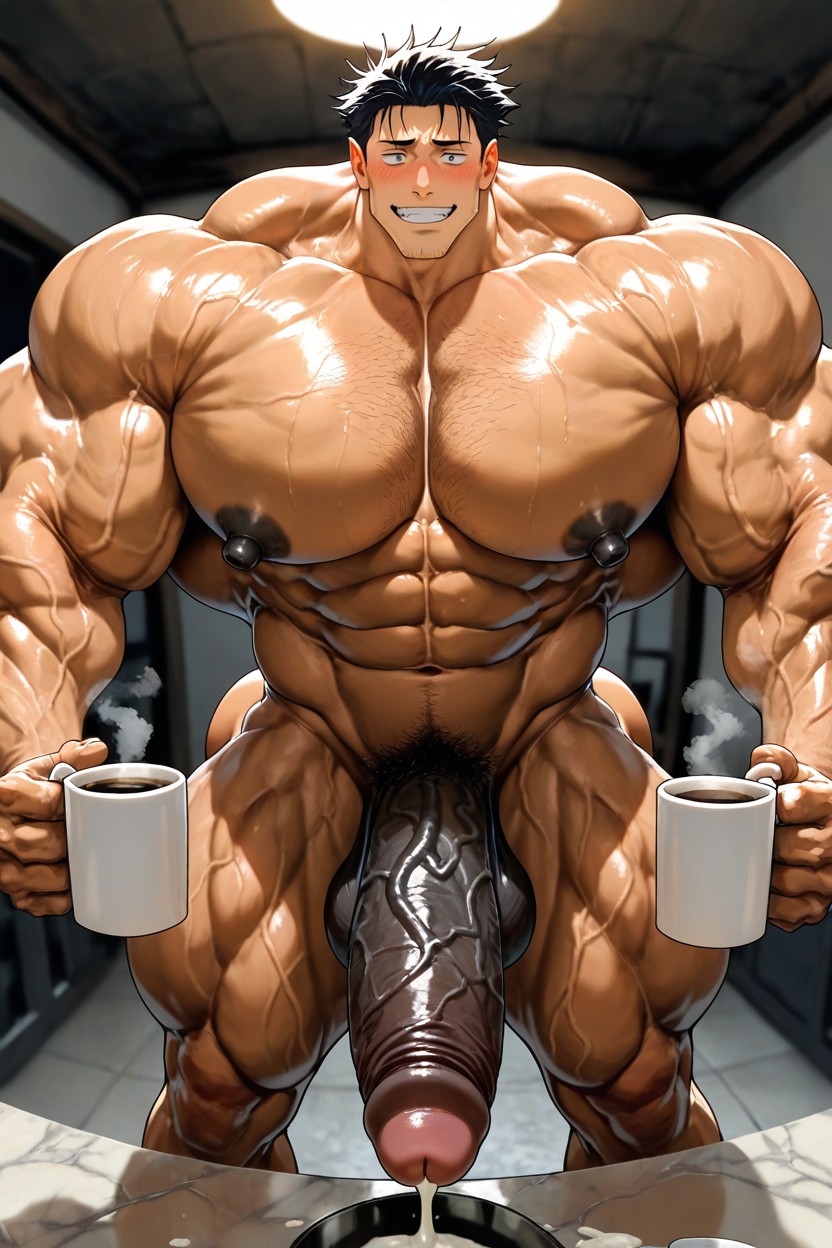 Muscular, Hyper Exaggerated Gigantic Muscle Physique, Foreskin AI同性戀黃片