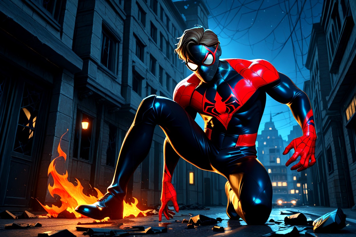 The Other Arm Is Extended Backward, Is Male, Peter Parker's Face AI同性恋黄片