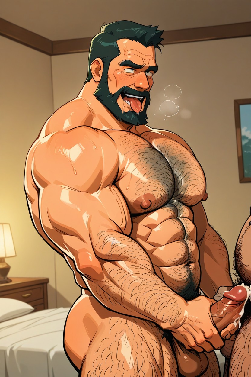 Big Pecs, Muscular Man, 側視圖 AI同性戀黃片