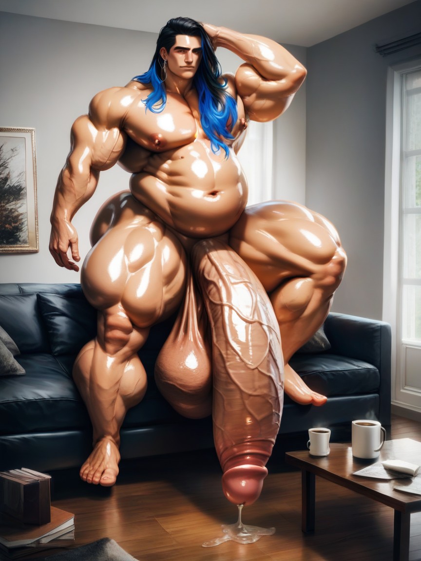 Extreme Hyper Long Enormous Cock, Hyper Genitals, 18+ AI Gay Porn