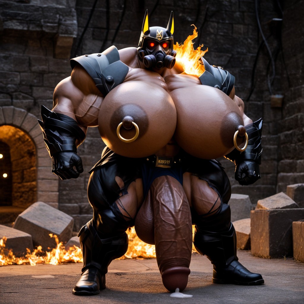 Wide Angle, Full Body, Extremely Large Ass AI Gay Porn