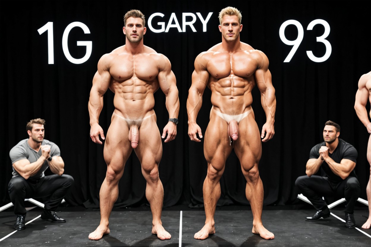 Musclé, Pénis Hyper Long Et Impossible, 2 Personnes Porno IA Gay