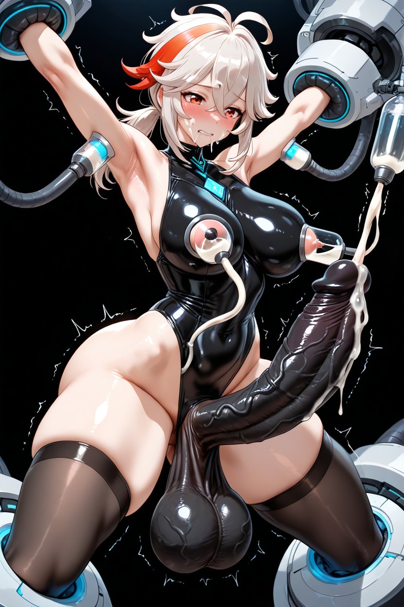 Massive Throbbing Penis, Black Background, Flared Glans Porno IA Gay