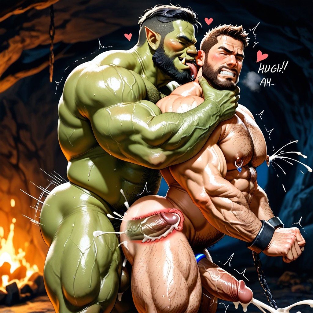 Steel Collar, Huge Muscle Thighs, Big Sword Porno IA Gay