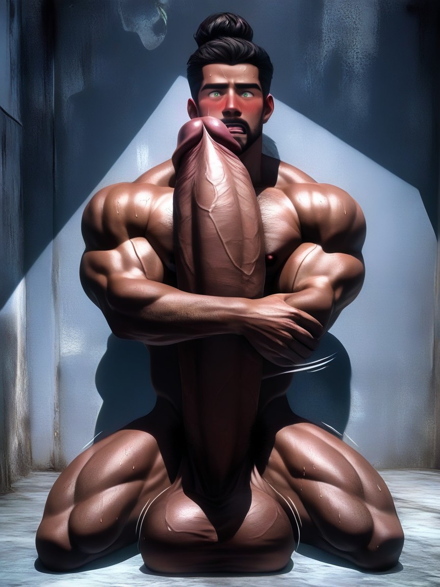 Hq, Holding Cock With Arms And Legs, Giant Balls 게이 AI 포르노