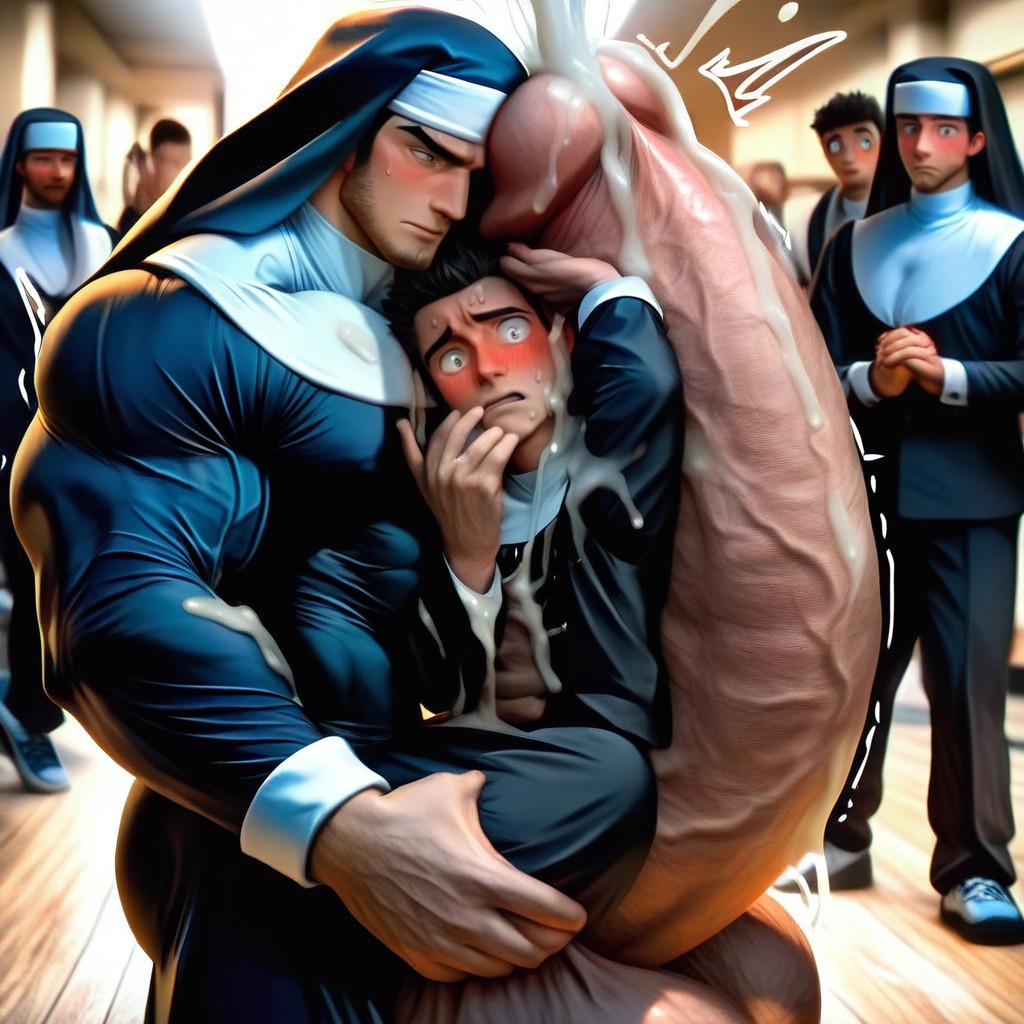 In Public, Handjob, Bara Manga Pornografia gay com IA