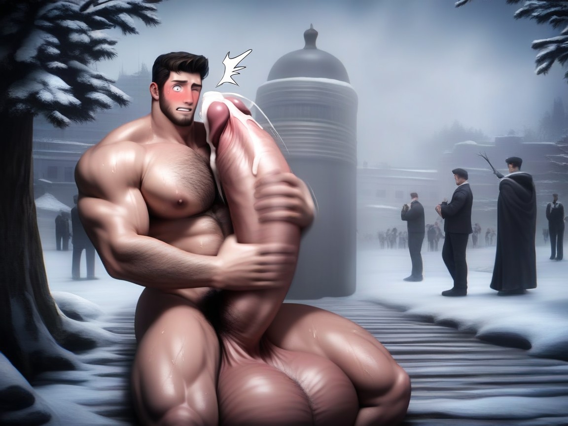 Motion Blur, Impossibly Gigantic Cock Extends Meters, Caught Porno IA Gay