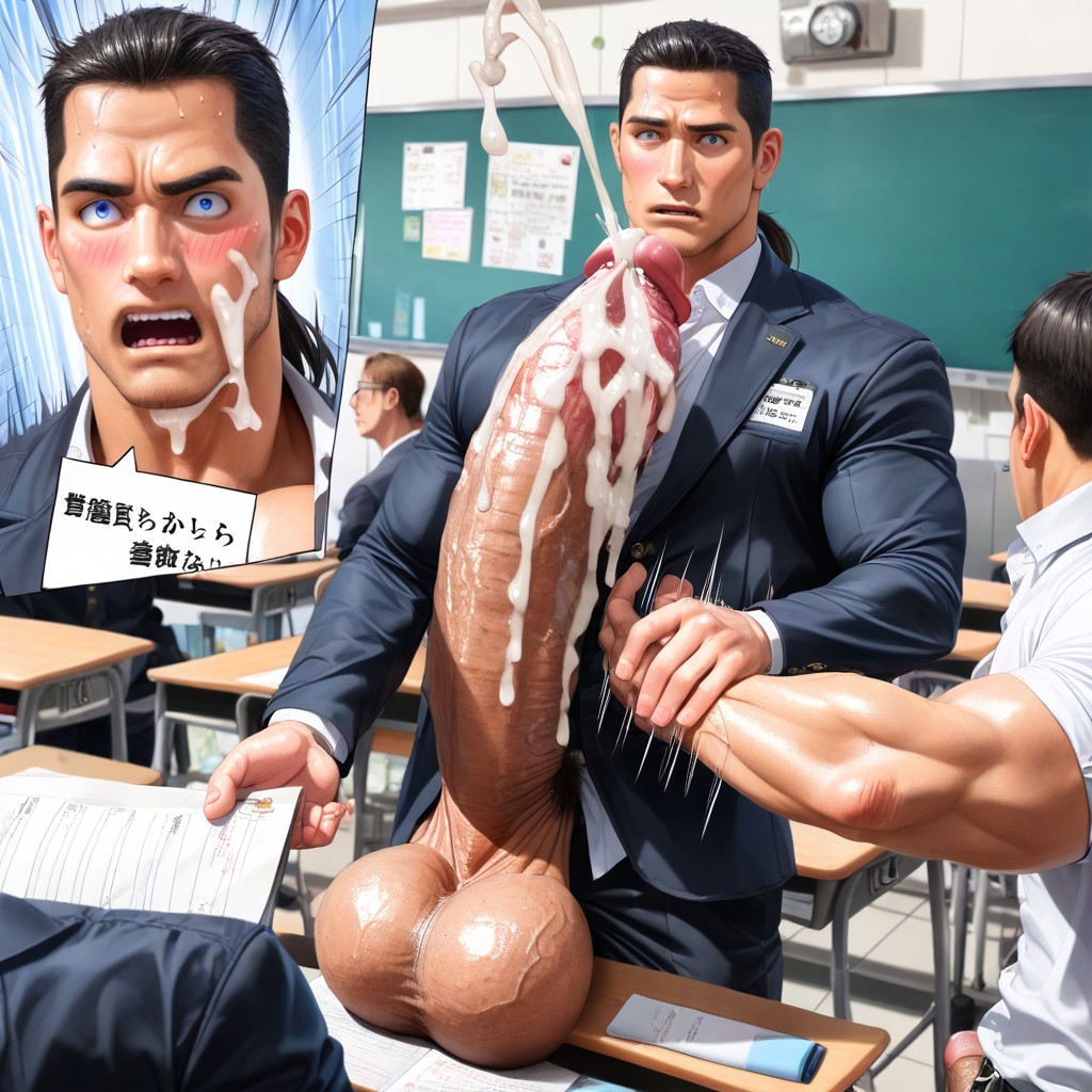 Impossibly Gigantic Cock Extends Meters, Hyper Excess Cum Facial, Fully Naked KI Schwulenporno