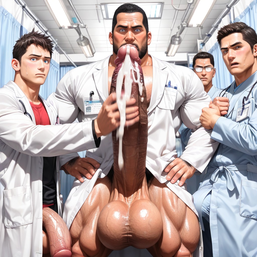 Penis Base Realistically Attached To Crotch, 입을 벌린, Detailed 게이 AI 포르노