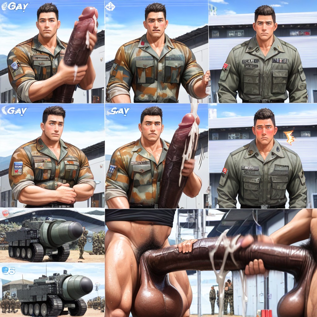 Uncensored, Cock Is Much Taller Than Him, Hugging Cock Porno IA Gay