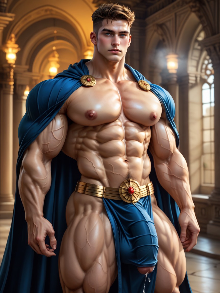 Bodybuilding Physique That Is Extremely Defined And Muscular, Stands Centrally, Precum AI同性戀黃片