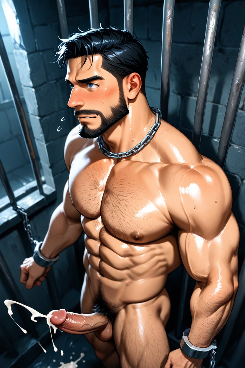 Hairy Body, Erection, After Glow ゲイAIポルノ