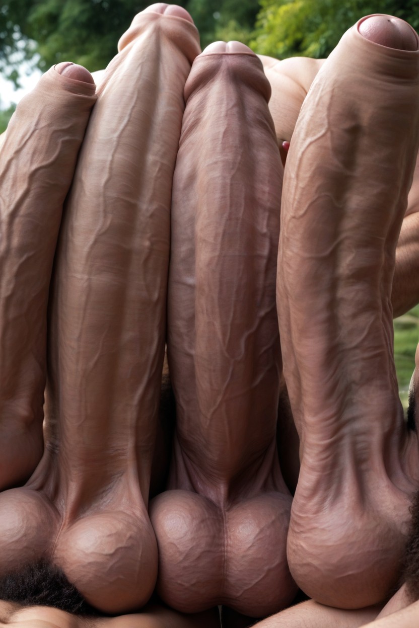 Outdoors, Queue De Cheval, Nature Porno IA Gay