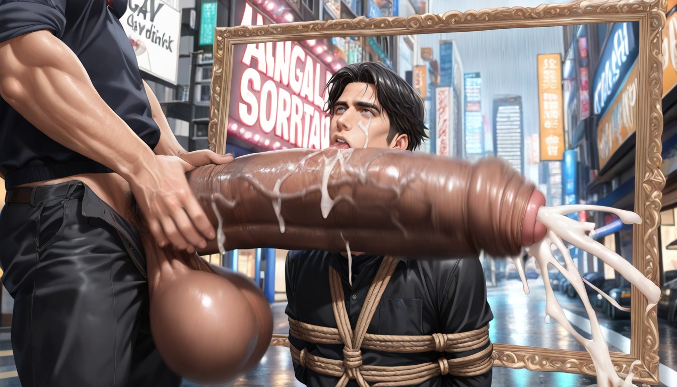 Ville Nord-américaine, Hugging Cock, Gigantic Balls Porno IA Gay