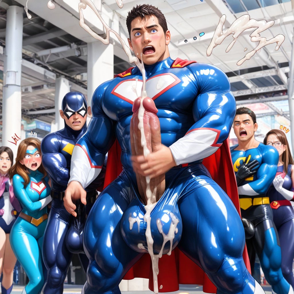 Looking Up At Cock, Holding Cock With Arms And Legs, Helping Hand AI Gay Porn