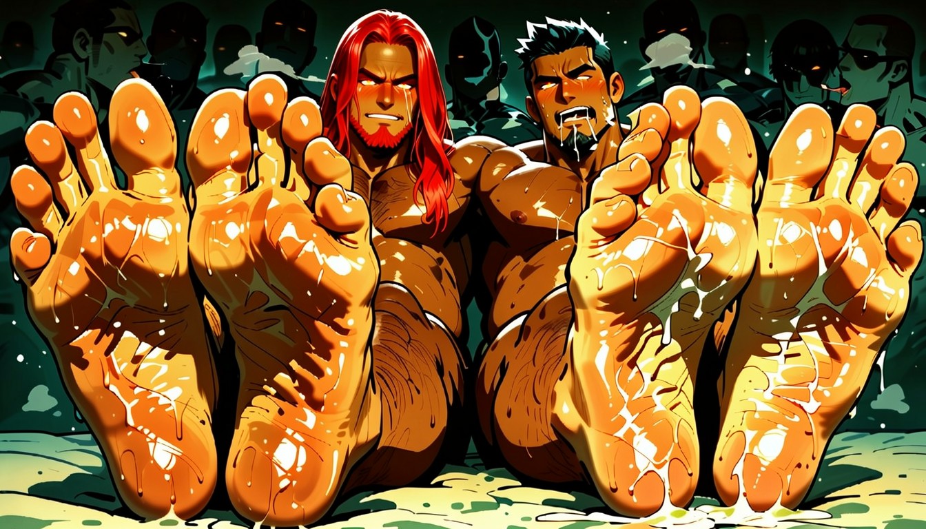 Plump Wet Arched Feet, Sweaty Feet In Mouths, Sexy Males Sucking Feet AI Gay Porn