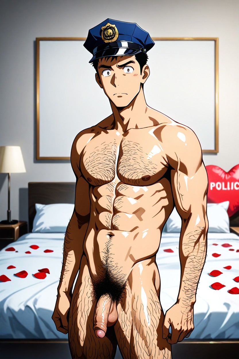 Policeman, Nude, Small AI Gay Porn