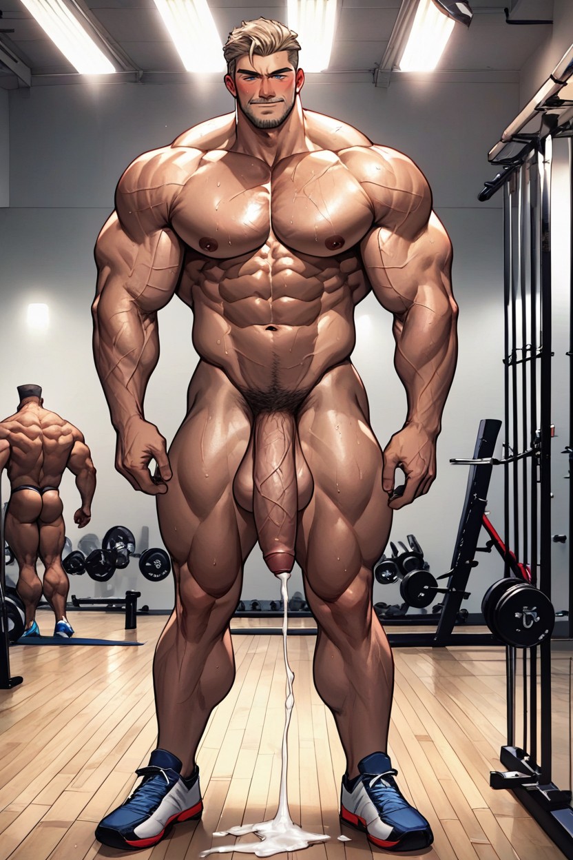 Horny, All Might, Bulging Pecs And Abs AI Gay Porn