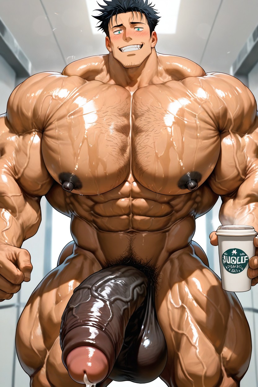 Bodybuilders, Masculine, Gigantic Long Penis AI Gay Porn