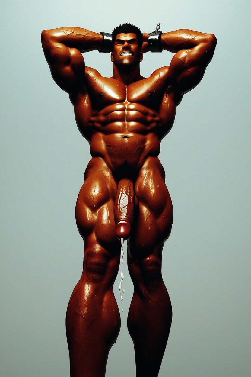 Ejaculate Profusely, African, Reddish Black Skin AI Gay Porn