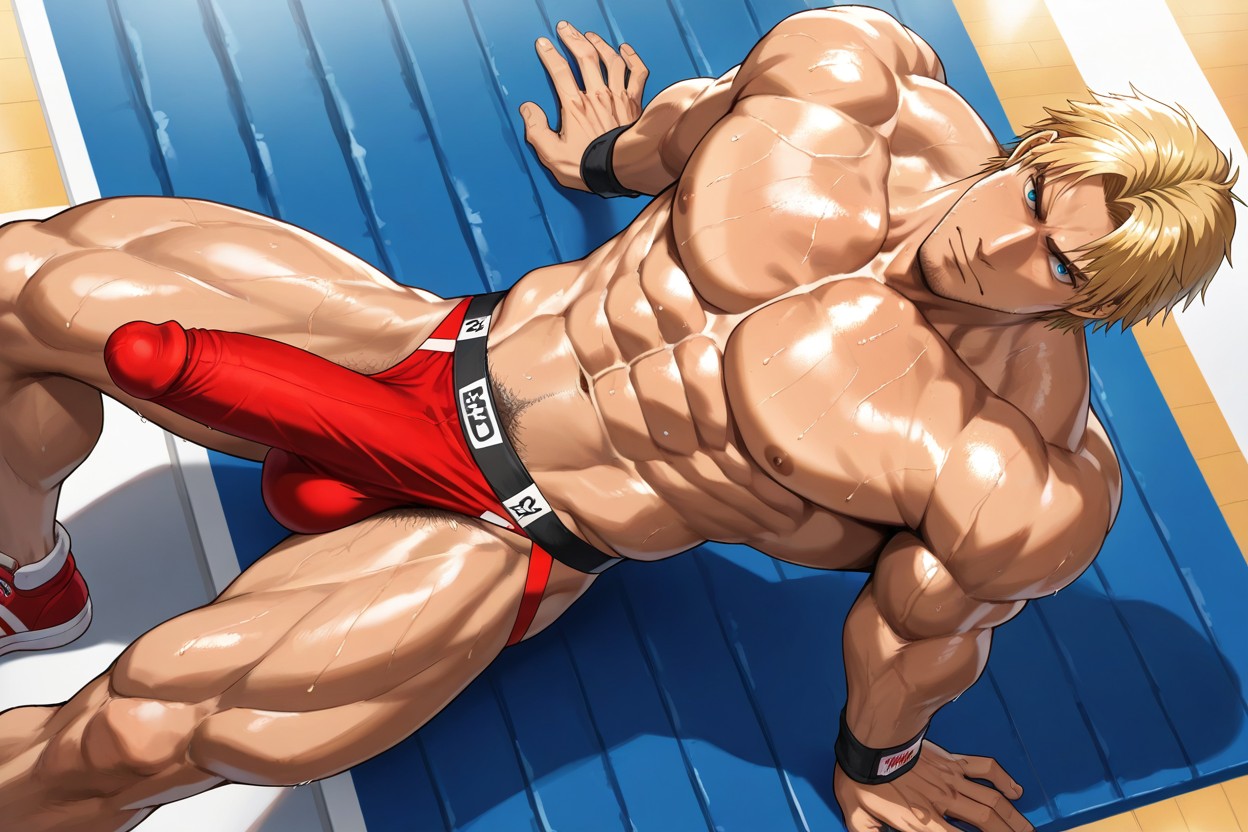 Broad Shoulders, 25+, Sweaty AI Gay Porn