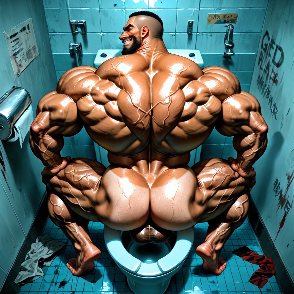 Oversized Neck, Masculine, Detailed Realistic Image AI Gay Porn