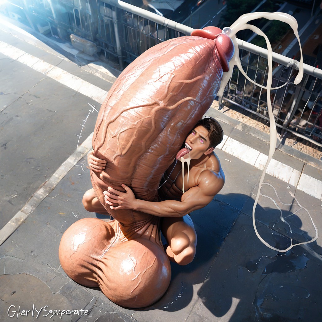 Transparent Precum Trail, Photorealistic, 18+ AI同性戀黃片