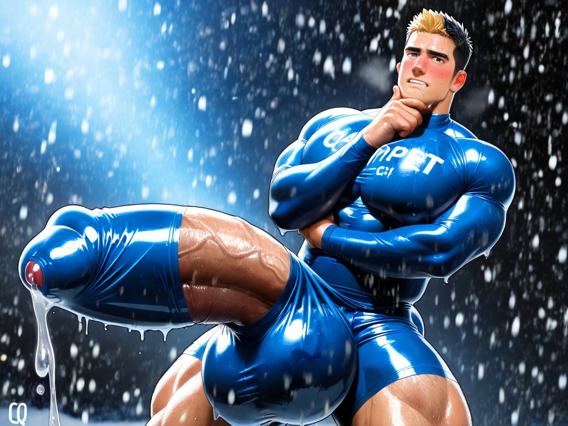 Hypercock Bulge Thicker And Longer Than Leg, Hq, Hands Fondling Massive Balls AI Gay Porn