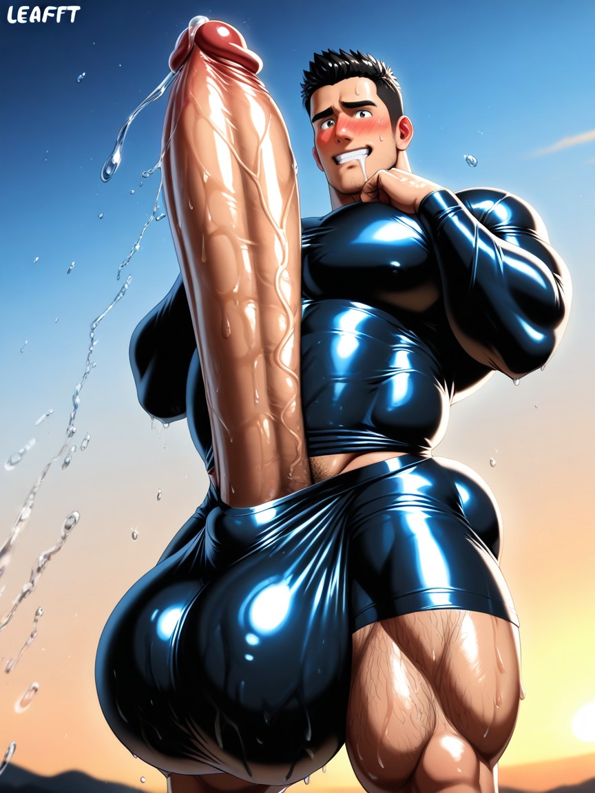Bottom Up, Hairy Dilf, Giant Hyper Balls AI Gay Porn